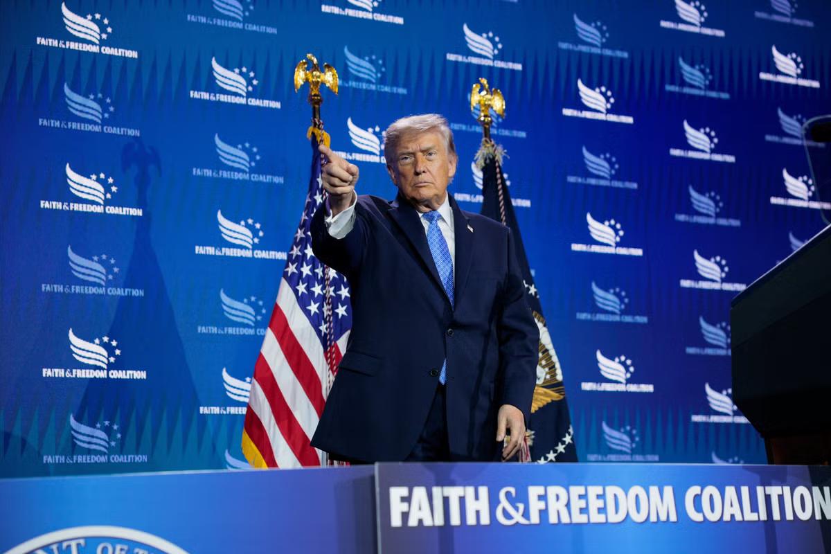‘Greatest threat’: Trump lets his foes and communist have it in fiery return to shooting scene