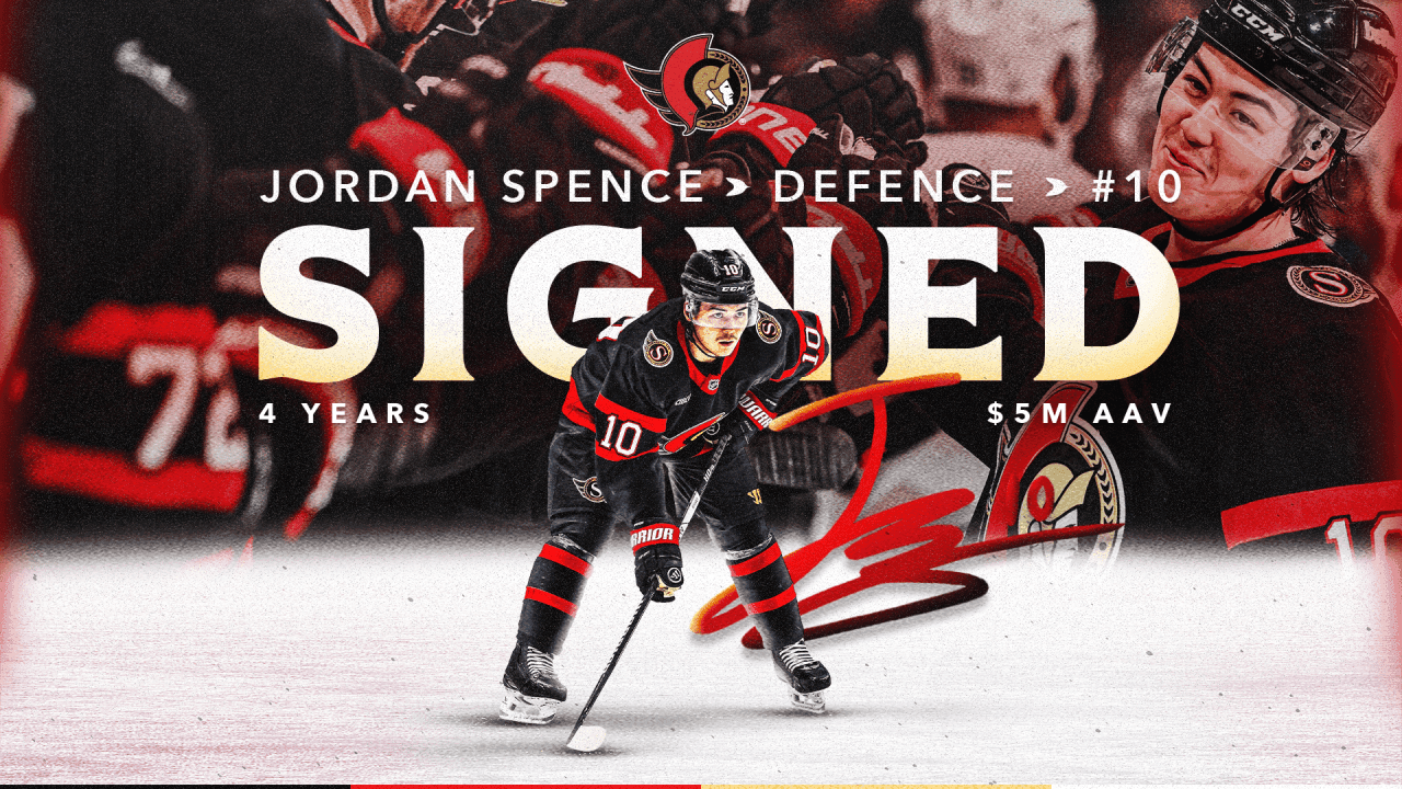 Senators sign Jordan Spence to a four-year contract extension