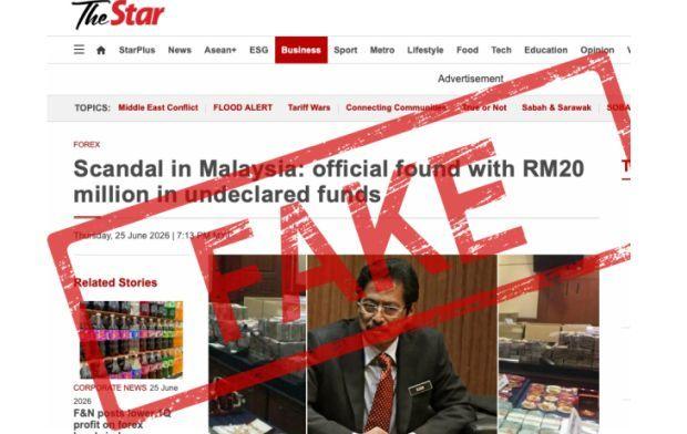 Beware of fake news article posing as The Star