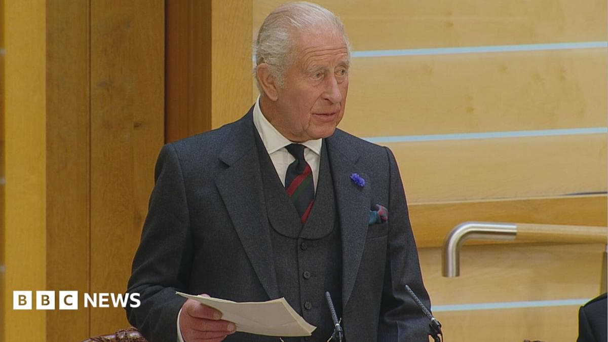 The King offers his ‘warmest good wishes’ as Scottish Parliament begins its new session